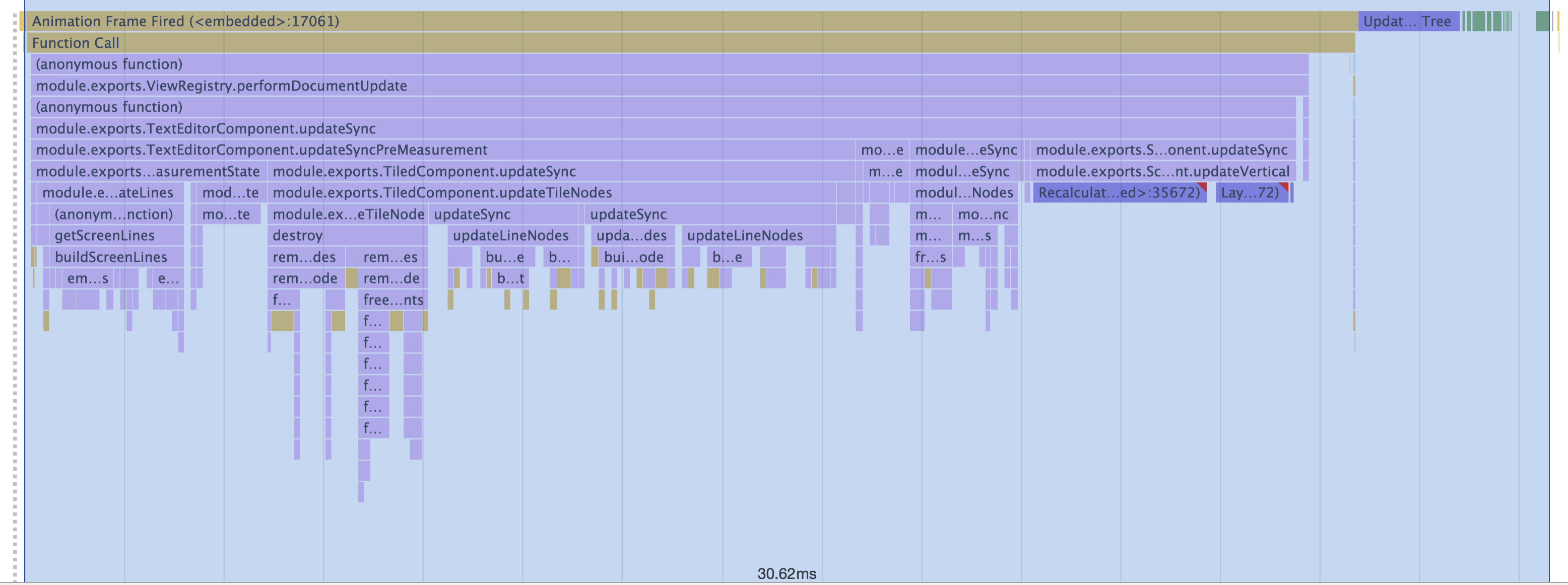 Timeline: Scrolling half a screen in Atom 1.18