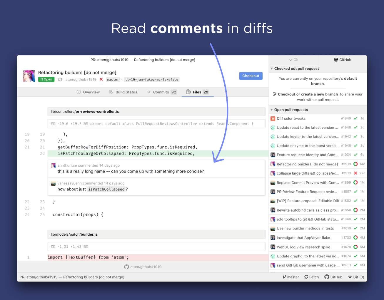 pull requests comments